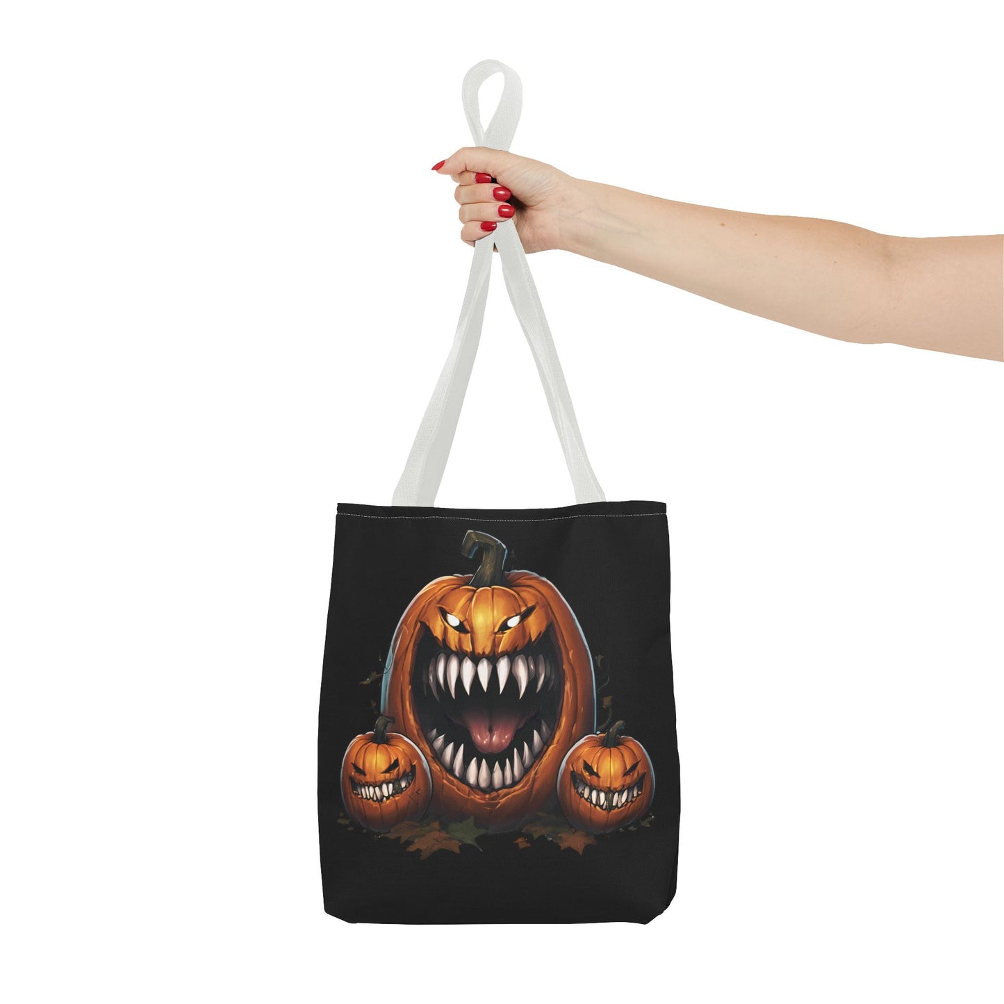 Black Mimic Pumpkin Tote Bag (AOP)