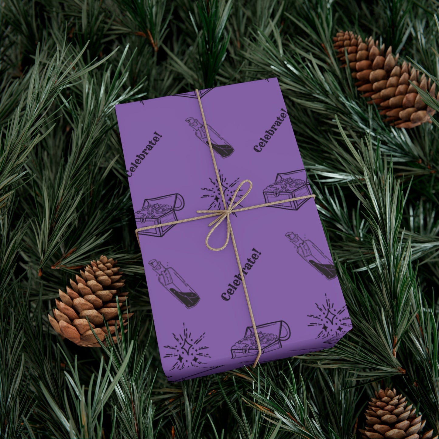 Purple Treasure and magic celebrate Gift Wrap Papers