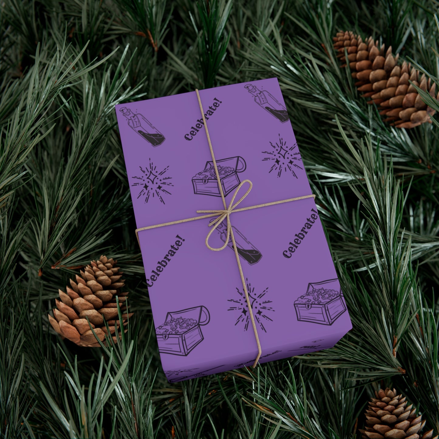 Purple Treasure and magic celebrate Gift Wrap Papers