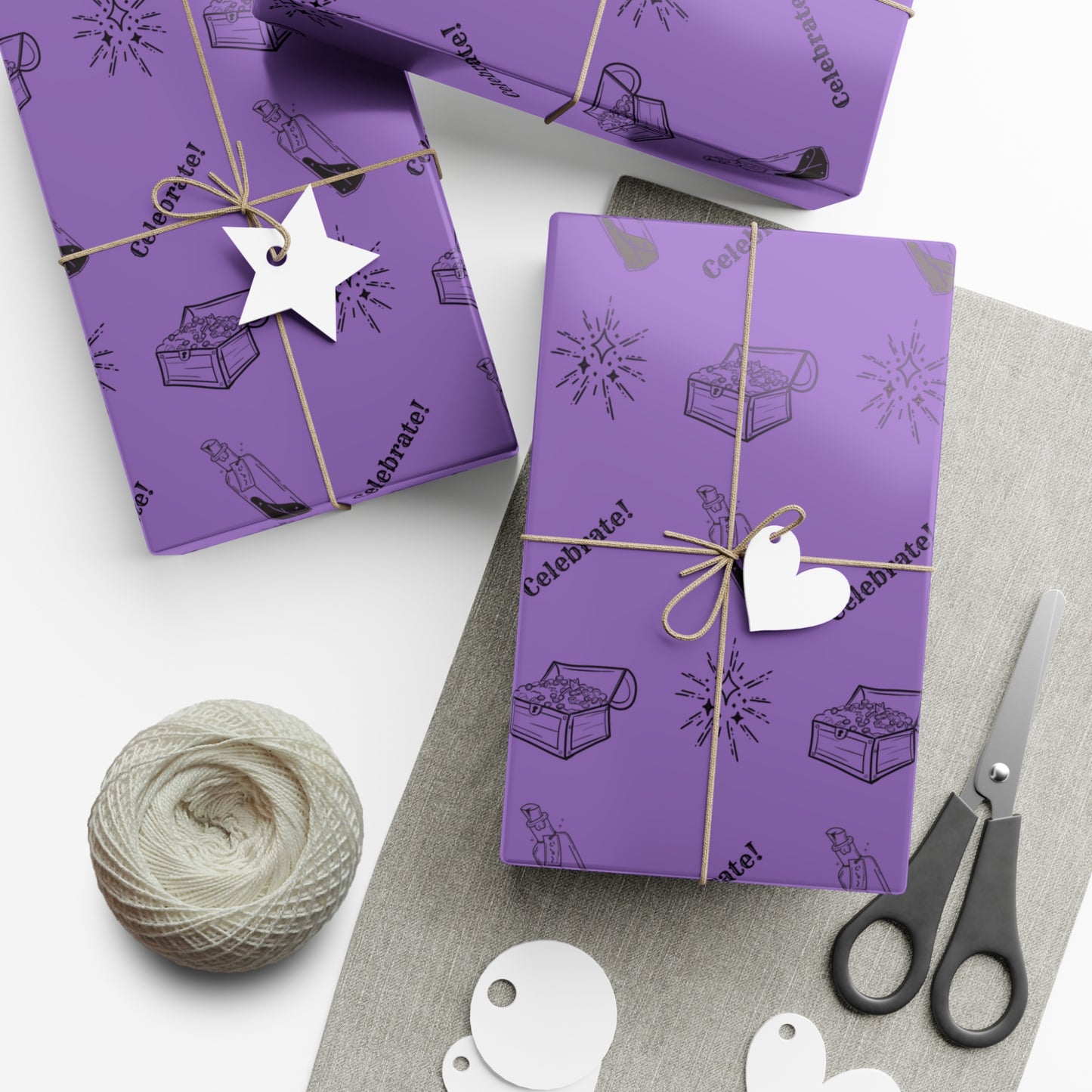 Purple Treasure and magic celebrate Gift Wrap Papers