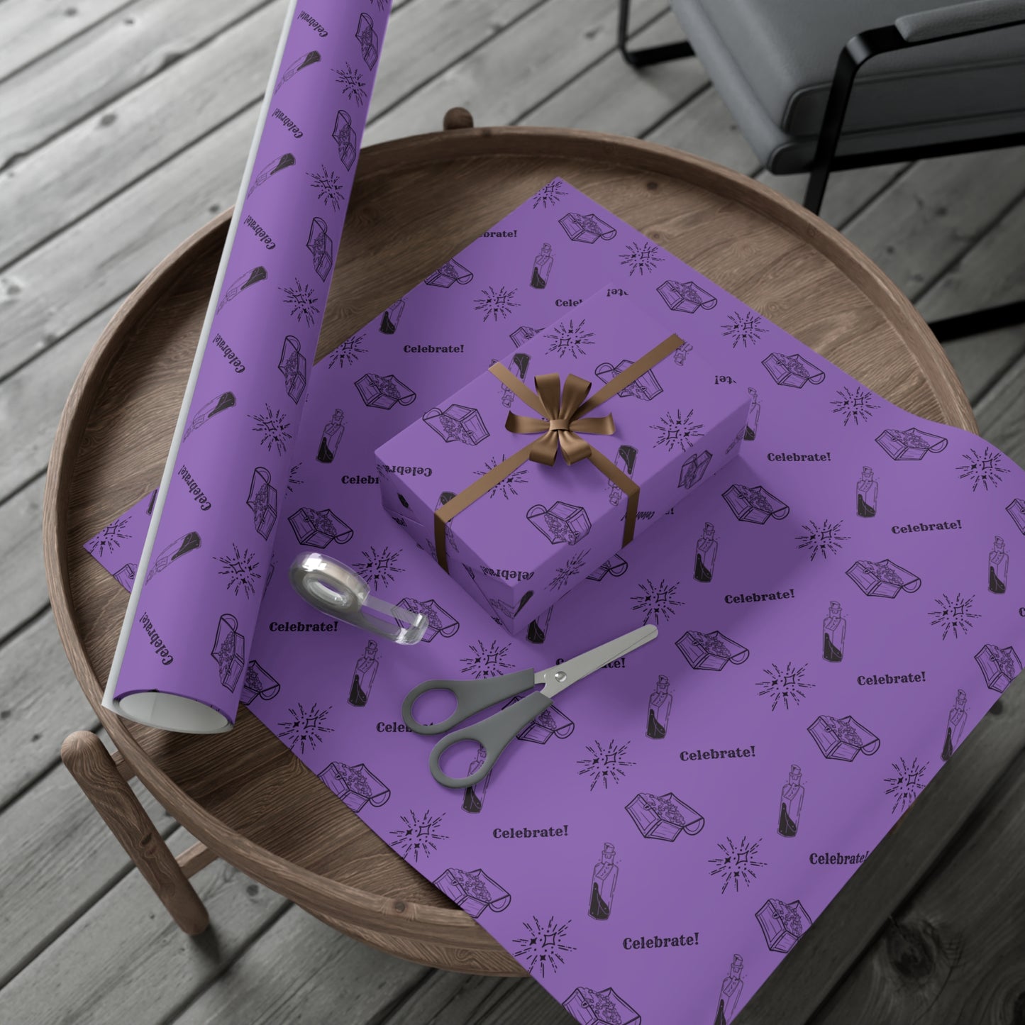 Purple Treasure and magic celebrate Gift Wrap Papers