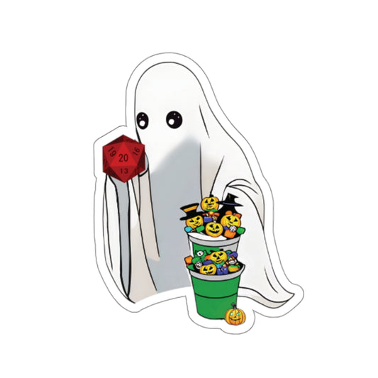 Ghost dice Kiss-Cut Stickers