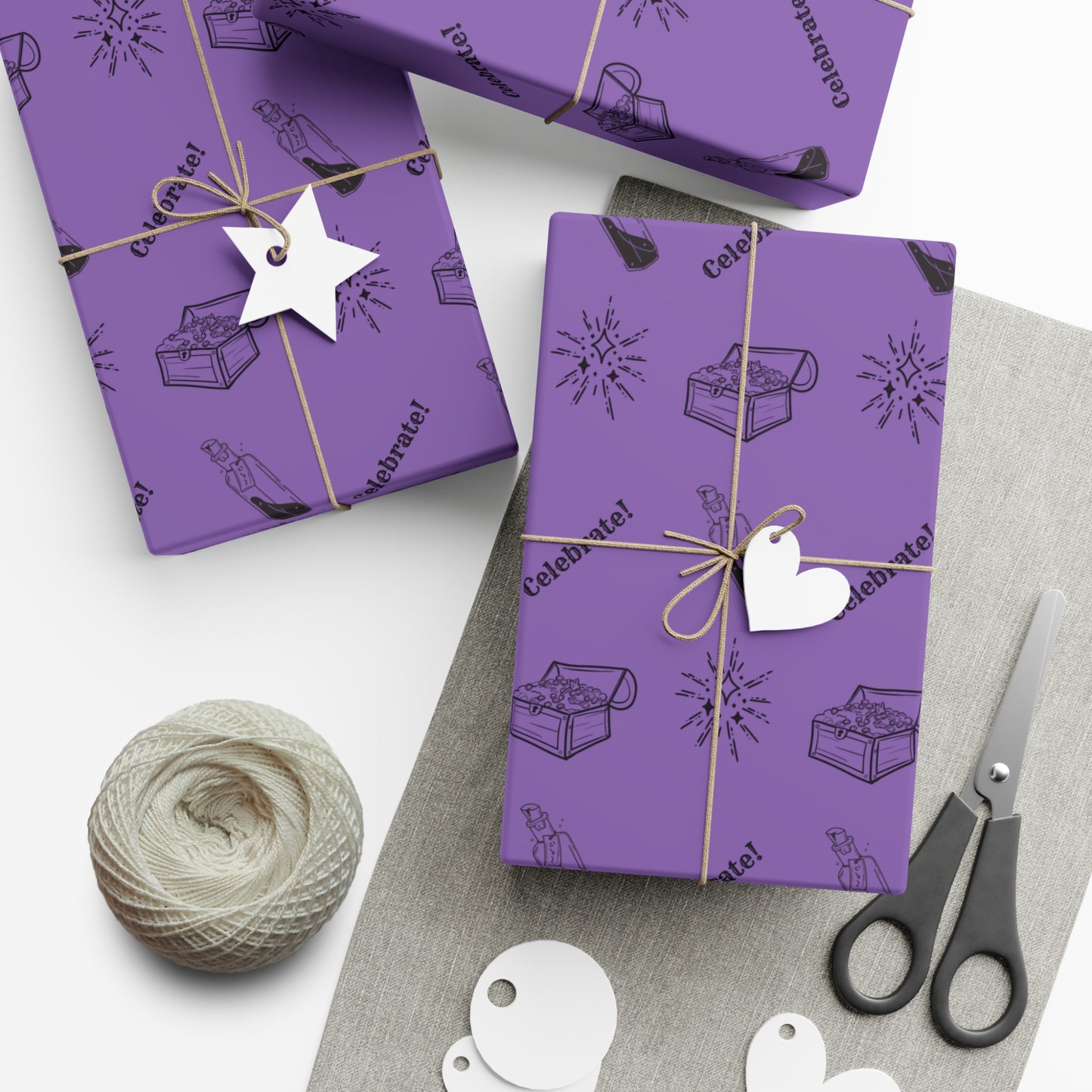 Purple Treasure and magic celebrate Gift Wrap Papers