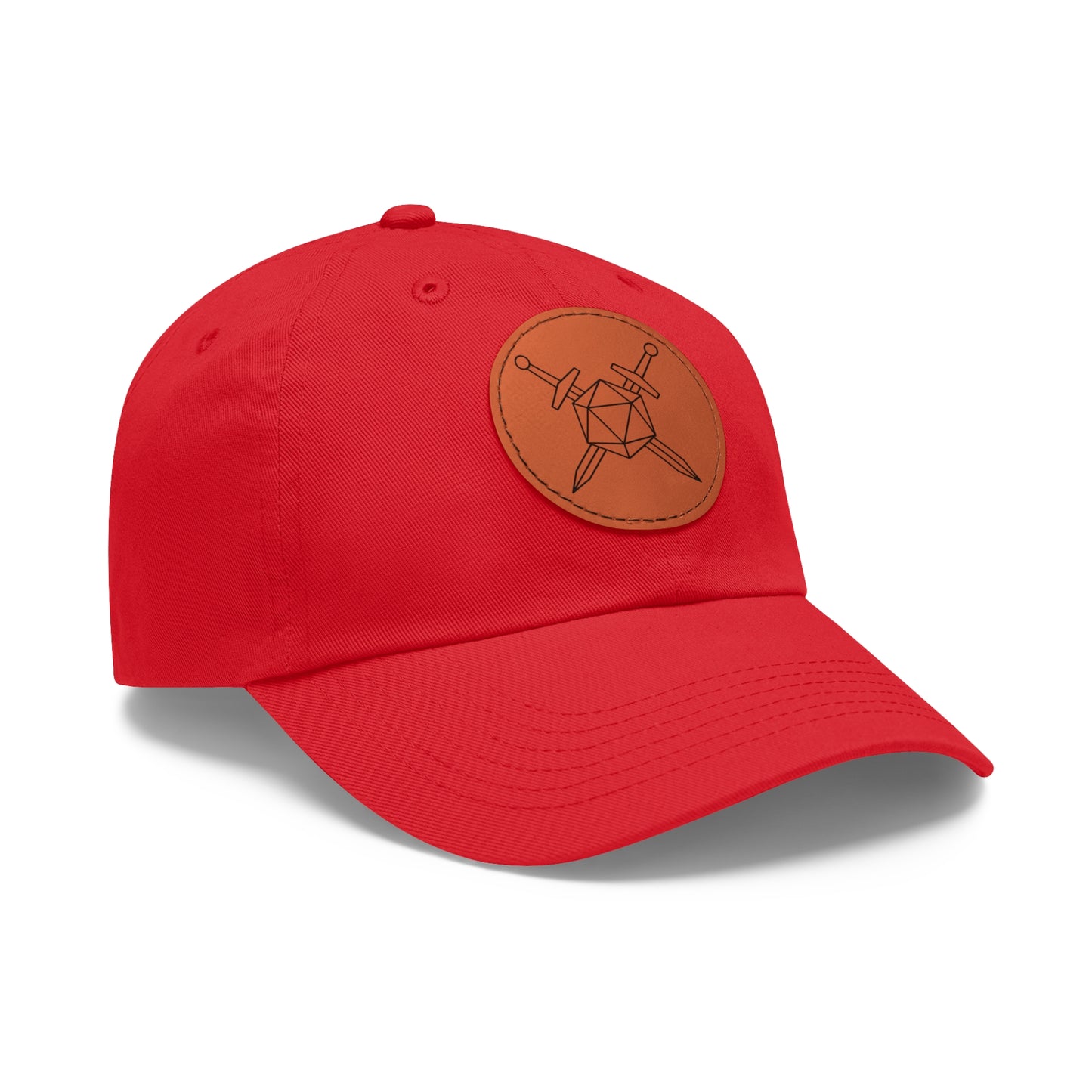 Fighter Hat with Leather Patch (Round)