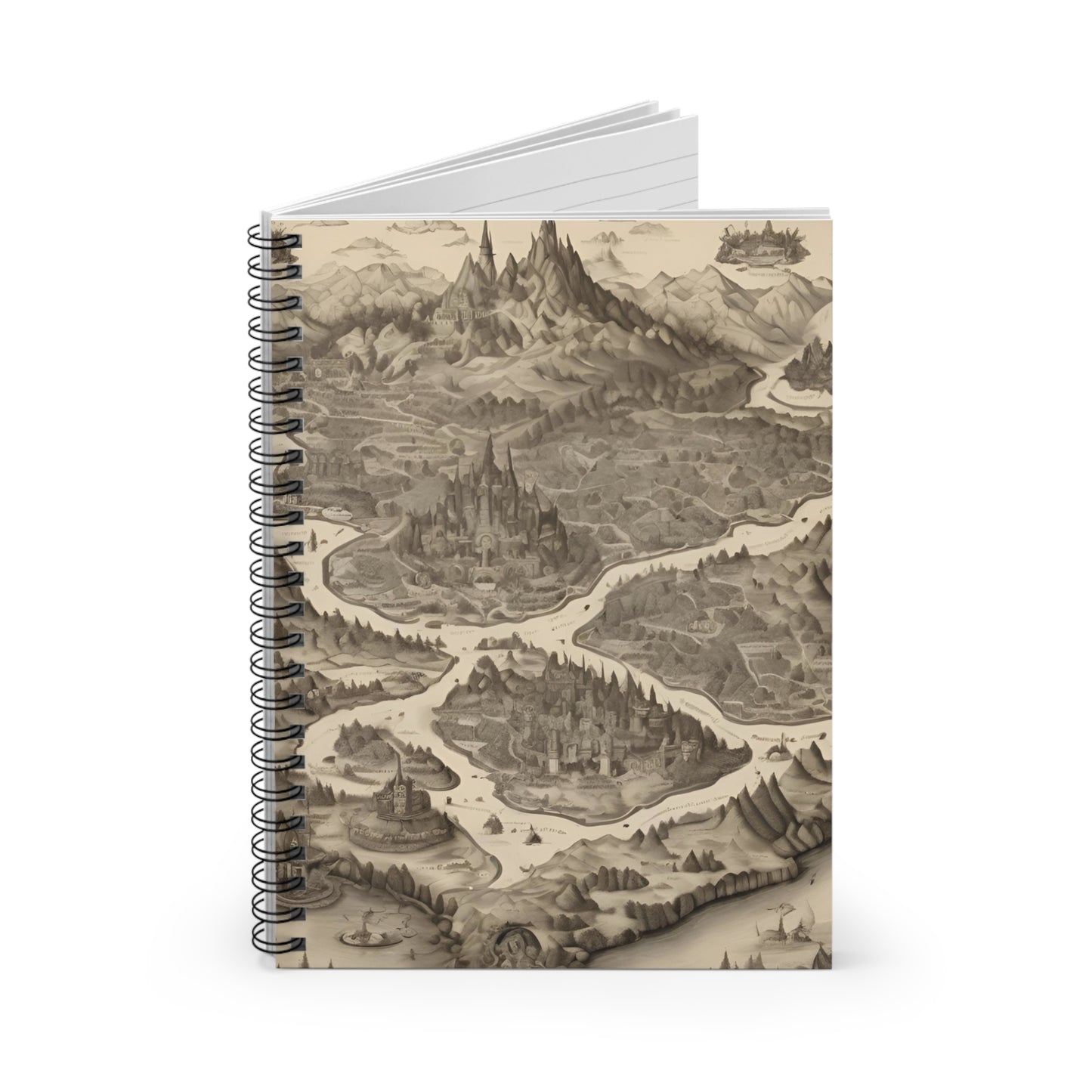 map Spiral Notebook - Ruled Line