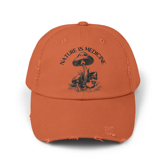 Mushroom earthy Unisex Distressed Cap